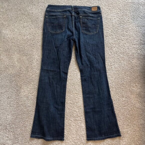 Y2K AE American Eagle Low Rise Orignial Boot Jeans - size 12 - Picture 2 of 5